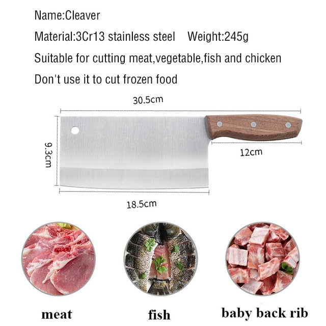 Tiktok Limited Edition Stainless Steel Kitchen Knife Cooking Knife Fruit Knife Fish Meat Cleaver Slicer Butcher Knife Chopping Knife