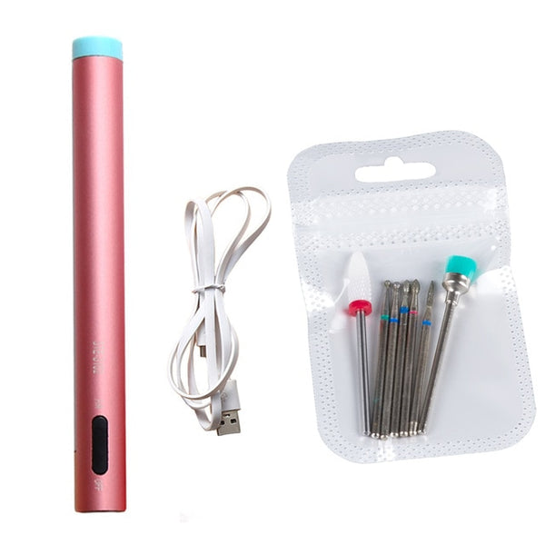 Led Mini Nail Drill Pen Bits