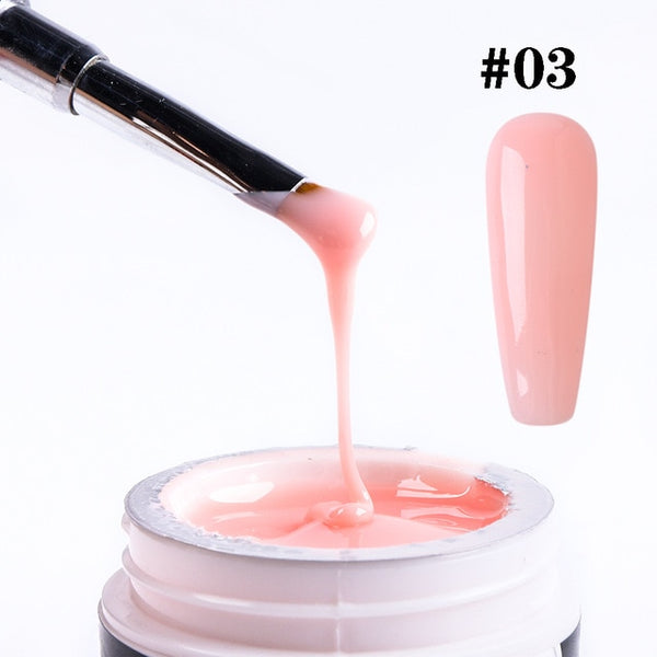 1 Box Nail Extension Gel Pink White Clear Poly UV Builder Gel