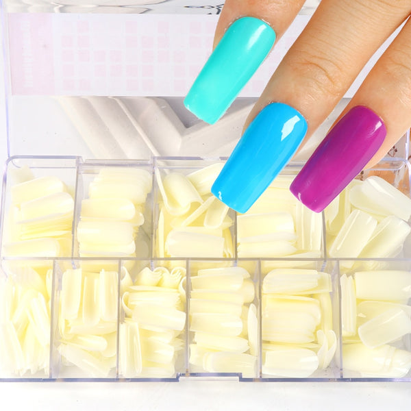 500pcs No Crease Natural/Transparent False Nail Tips VT202227