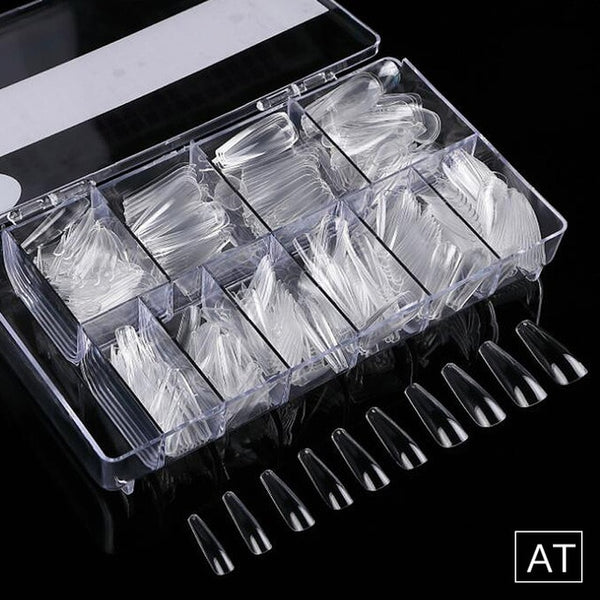 500pcs No Crease Natural/Transparent False Nail Tips VT202227