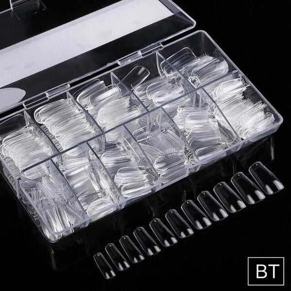 500pcs No Crease Natural/Transparent False Nail Tips VT202227