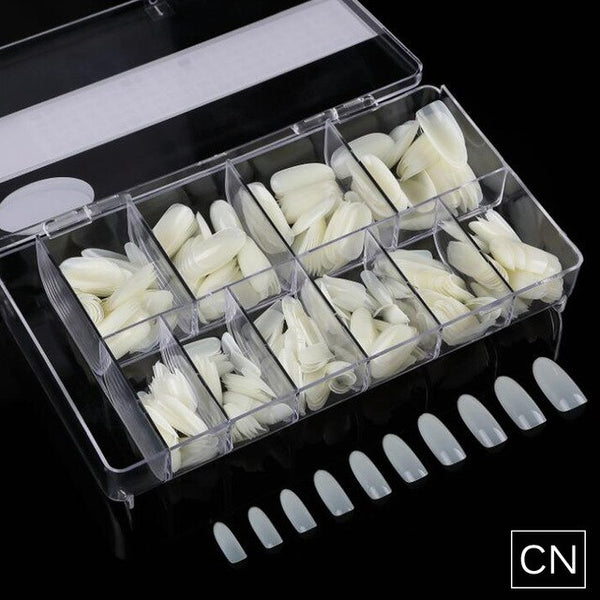 500pcs No Crease Natural/Transparent False Nail Tips VT202227