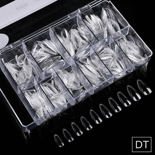 500pcs No Crease Natural/Transparent False Nail Tips VT202227